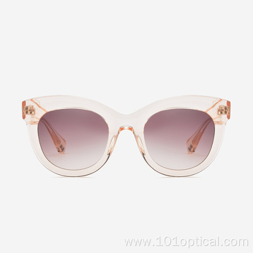 Cat Eye Round Acetate Women's Sunglasses